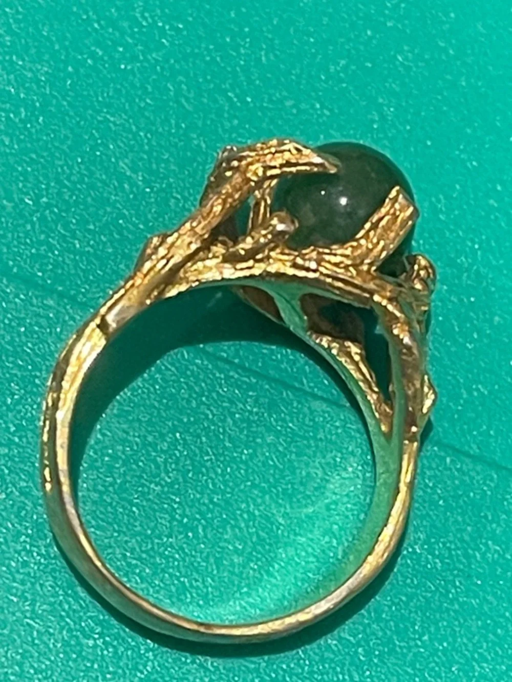 Jade Like/Natural Green Agate Ring